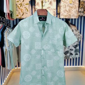shy looks pure cotton half sleeve printed shirt