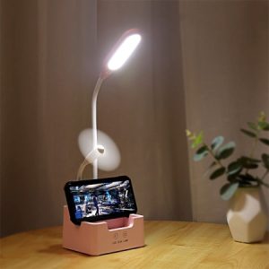 4 in 1 multi function led desk lamp with fan