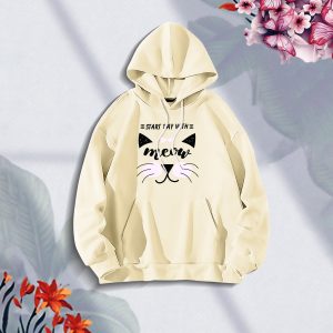 premium comfortable stylish (off white) ladies winter hoodie