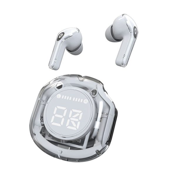 ultrapods pro true wireless earbuds with display transparent design, bluetooth 5.3