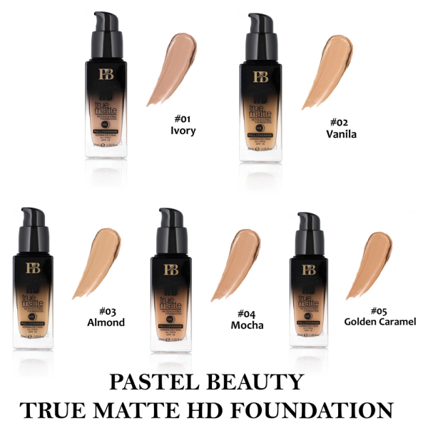 pastel beauty hd true matte foundation 30ml