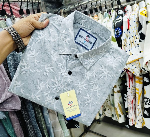 pure cotton full sleeve print shirt for men's