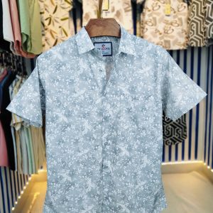 shy looks pure cotton half sleeve printed shirt