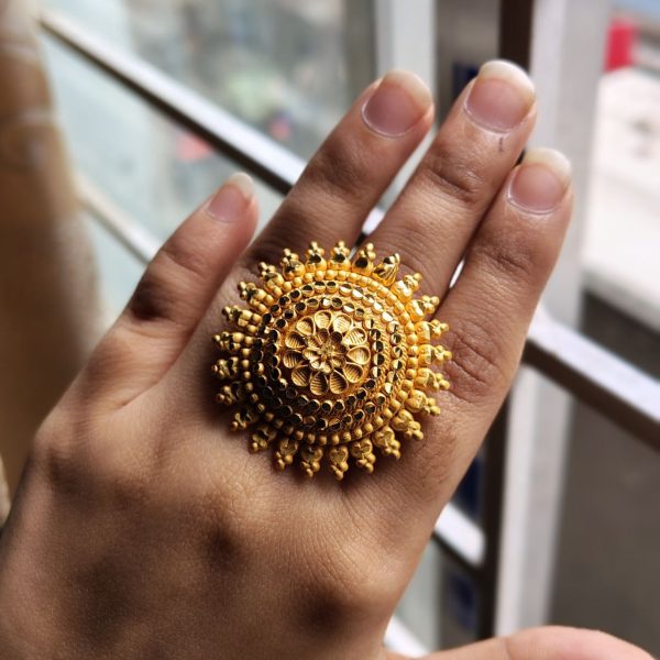royal antique sunflower ring