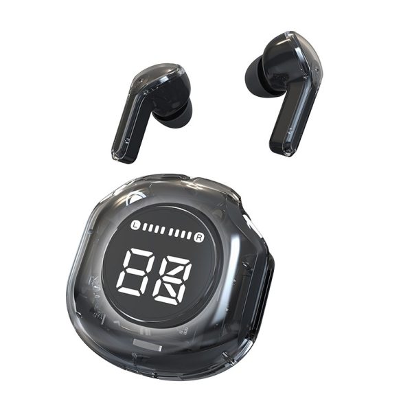 ultrapods pro true wireless earbuds with display transparent design, bluetooth 5.3