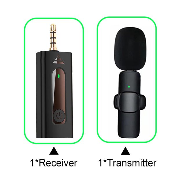 k35 wireless collar microphone for vlogging interview live streaming youtube compatible with bt speakers, dslr camera