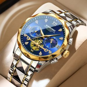 binbond b1236 brand fashion tourbillon dial quartz watches men’s luxury stainless steel