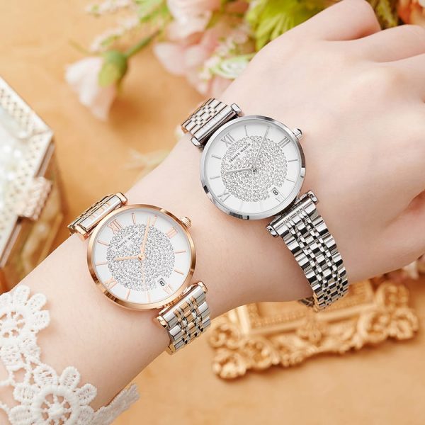trsoye women ladice chain watch (silver)