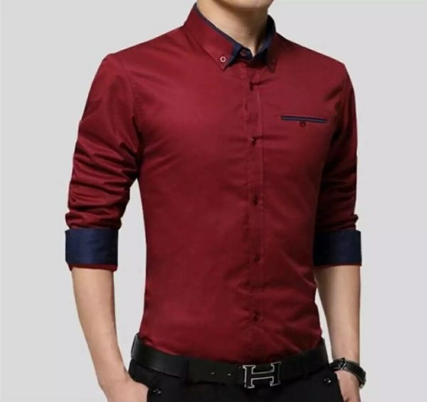 fashionable casual shirt for men( meroon)