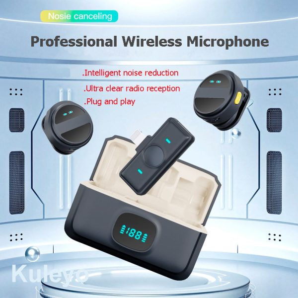 sx21 new 2 in 1 wireless lavalier microphone – dual mic setup for crystal clear mobile recording