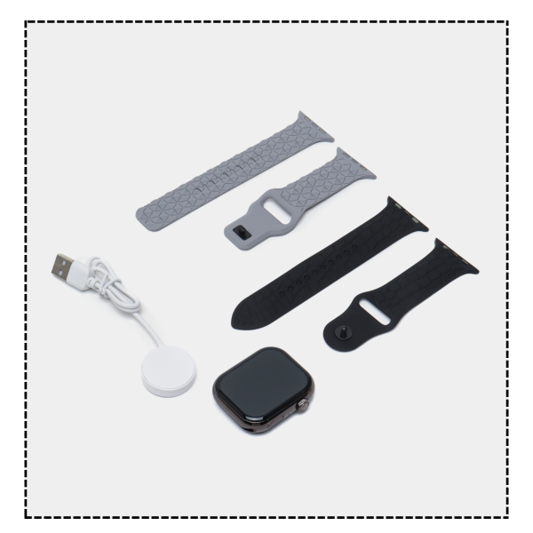me16 smart watch 3 strips 2.21 infinity display wiewless charging series 10