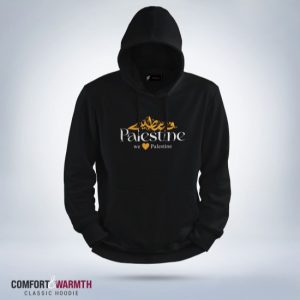 “we love palestine” islamic hoodie (black)