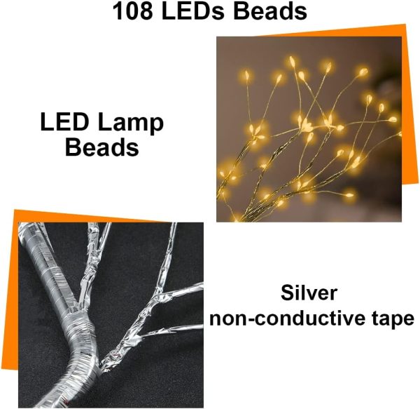 honphier 108 led warm white tree lamp