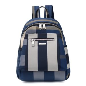 nylon backpack durable waterproof casual shoulder bag (blue color)