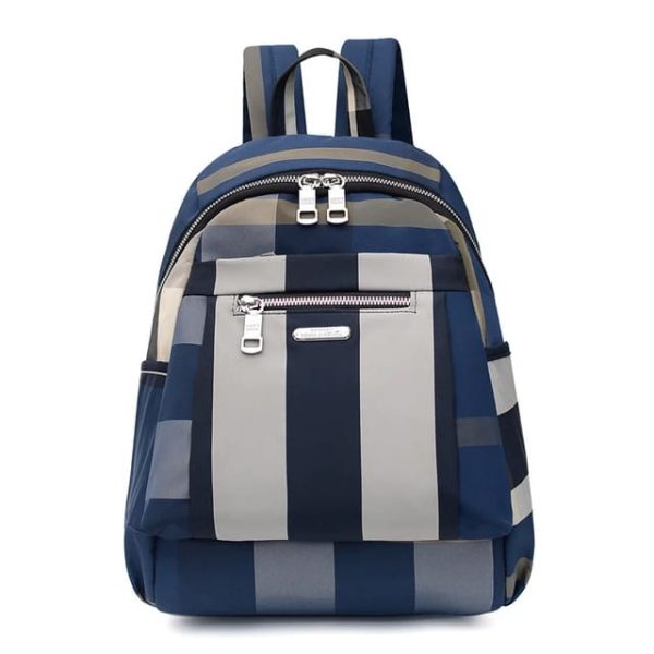 nylon backpack durable waterproof casual shoulder bag (blue color)
