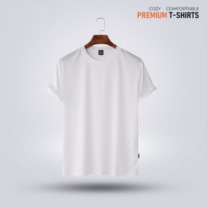 men's premium solid t shirt white