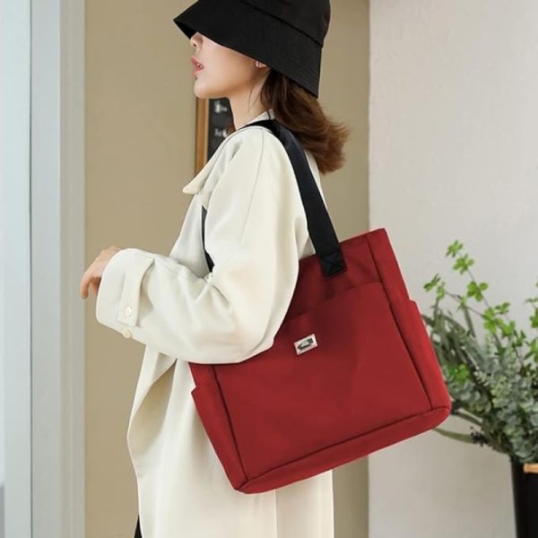 fashion shopping bag (maroon)