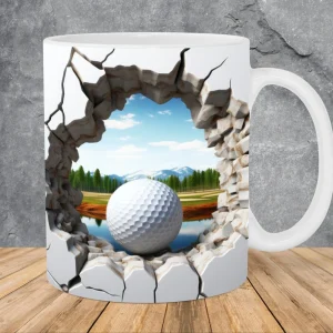 3d ball hole in a nature design mug