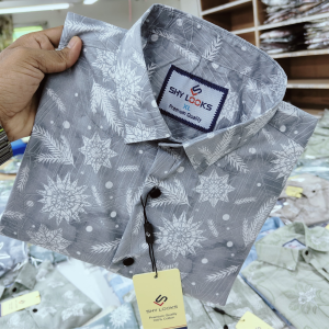 pure cotton full sleeve print shirt for men's