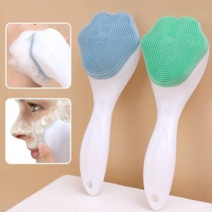 face scrubber brush silicone facial cleansing brush face wash brush (pack of 1)