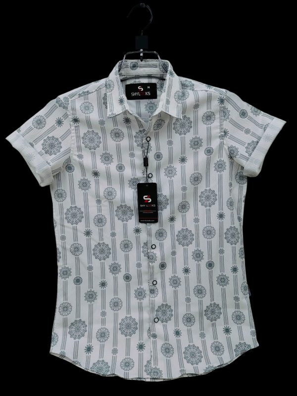 luxury popcorn half sleeve print shirt shy looks