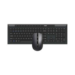 rapoo 8210m multi mode wireless keyboard & mouse combo – black