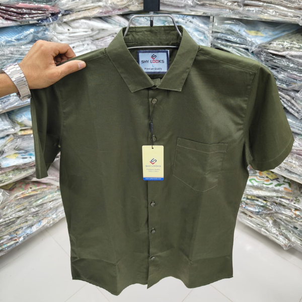 premium cotton feel half sleeve shirt for mens