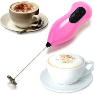 electric foam maker for milk, coffee, egg beater, juice, cafe without battery multicolour