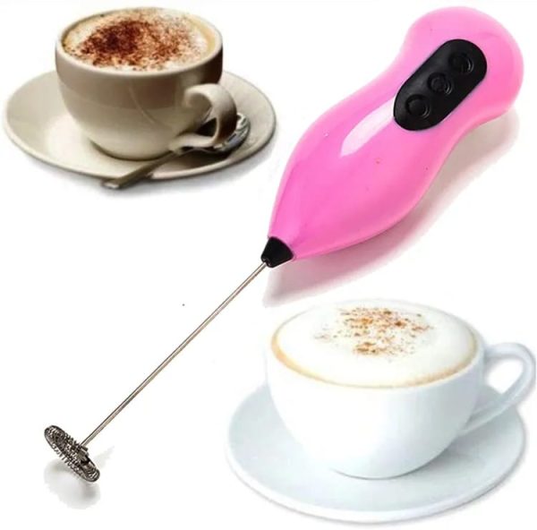electric foam maker for milk, coffee, egg beater, juice, cafe without battery multicolour