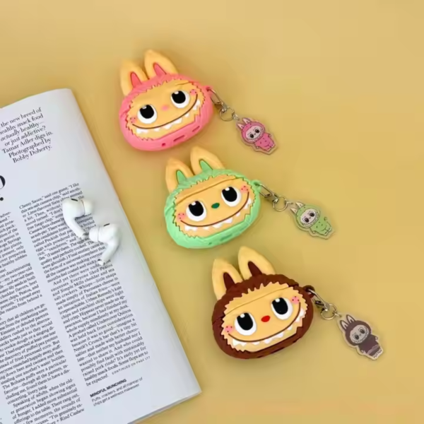 cute cartoon 3d silicone protective shell hard box earphones labubu in ear earbuds wireless blue tooth headset tws headphones