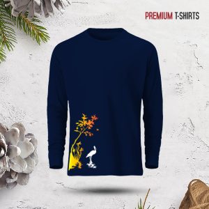 men's full sleeve (heron bird) t shirt