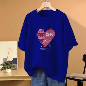 drop shoulder t shirt for women (blue)