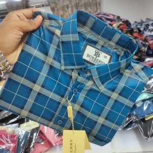 burberry london cotton full sleeve check shirt