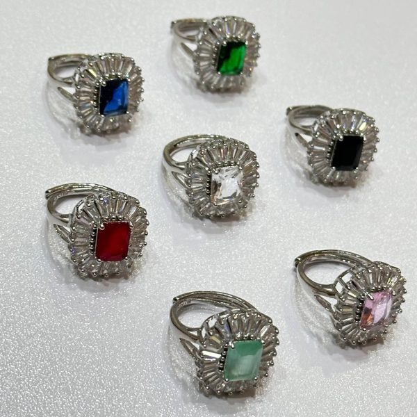 royal crystal shine adjustable ring