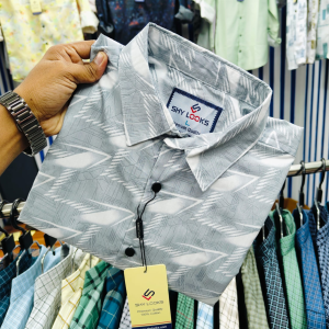 pure cotton full sleeve print shirt for men's