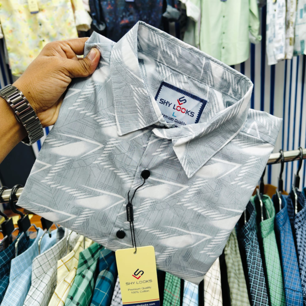 pure cotton full sleeve print shirt for men's