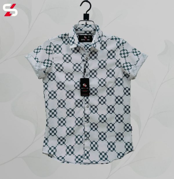 luxury popcorn half sleeve print shirt shy looks