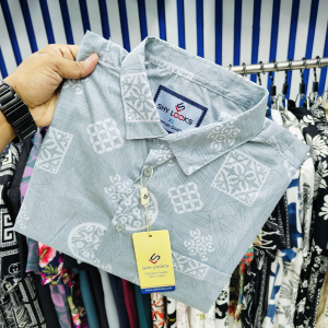 pure cotton half sleeve print shirt for men's
