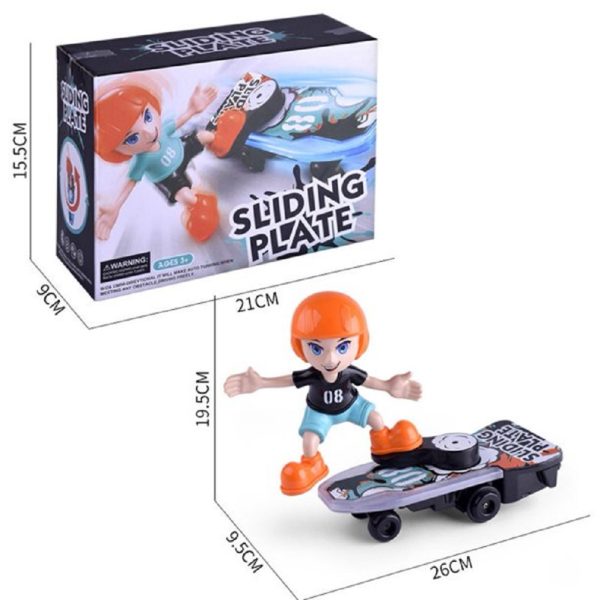 sliding plate electronic stunt skateboard boy with music & light effect (multicolor)