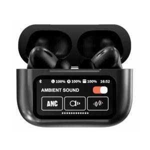 anc earbuds touch screen display ( black )