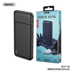 remax rpp 96 lango series dual usb ports 10000mah 2.4 power bank