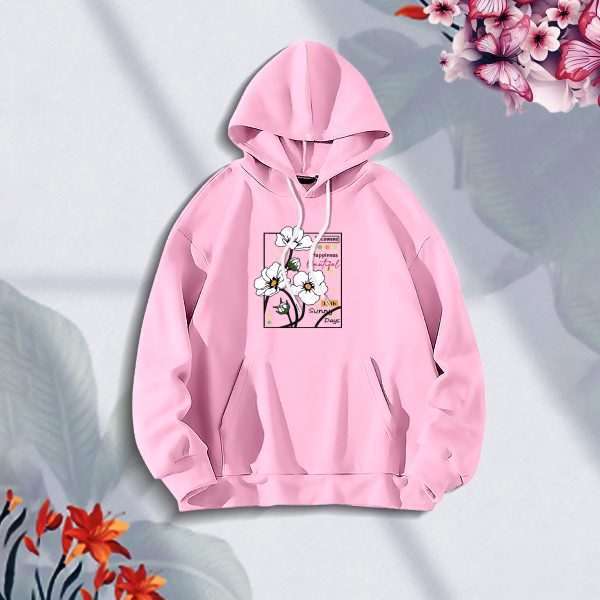 premium comfortable (sunny days pink) ladies winter hoodie