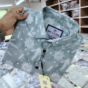 pure cotton full sleeve print shirt for men's