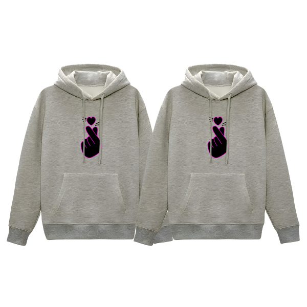 comfortable winter (love turi gray) couple hoodie
