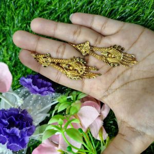 beautiful peacock design gold imitation earring