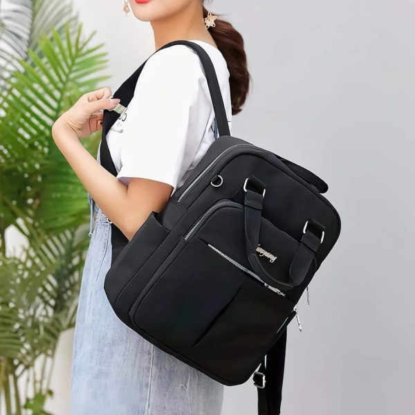 new leisure nylon ladies china bagpack (black)