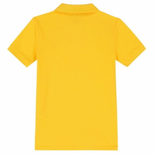 cotton half sleeve polo shirt for men yellow