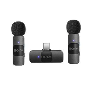 boya by v20 2.0 2.4ghz wireless microphone(1+2 for type c) for type c device's