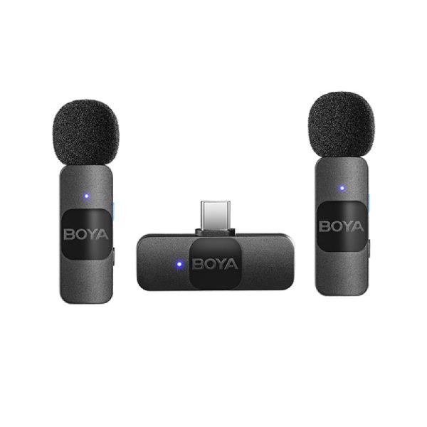 boya by v20 2.0 2.4ghz wireless microphone(1+2 for type c) for type c device's