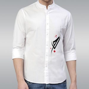premium printed ban collar shirt for men
